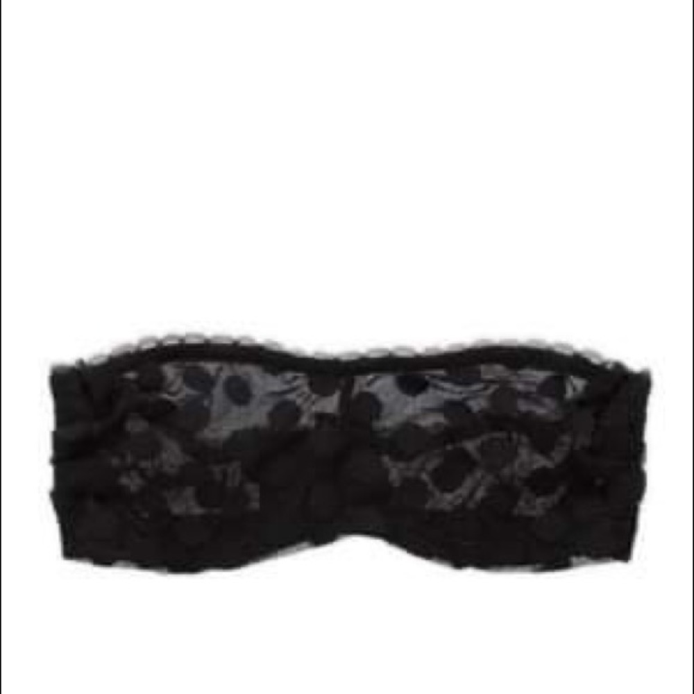 Aerie Dot Mesh Underwire Bandeau Black 32A
